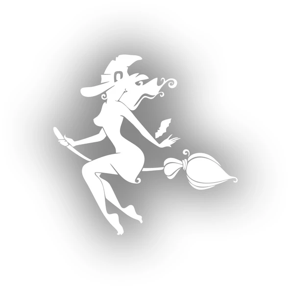 Cadı Araba Sticker 17x17 Cm Beyaz ürün görseli