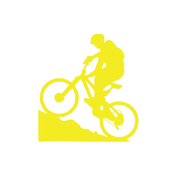 Bisiklet Araba Sticker 17x17 Cm Sarı ürün görseli