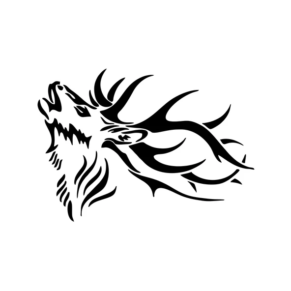 Geyik Araba Sticker 17x17 Cm Siyah ürün görseli