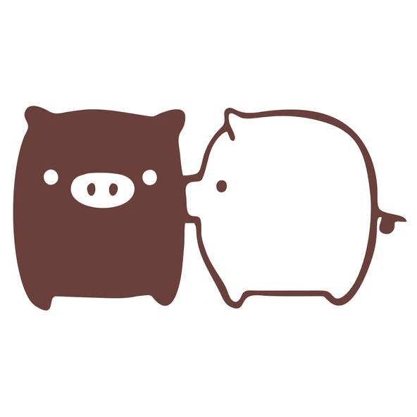 Sevimli Domuzlar Araba Sticker 17x17 Cm Kahverengi ürün görseli