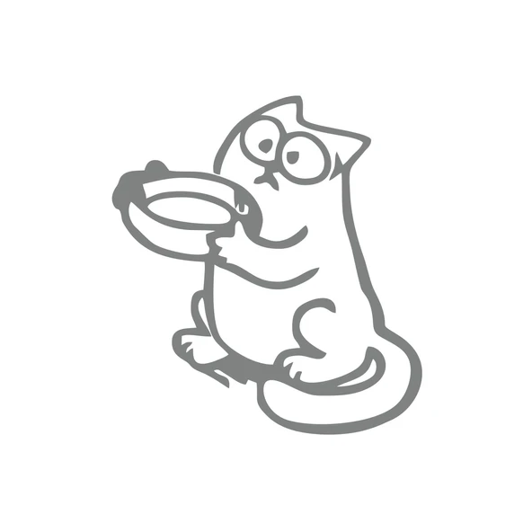 Komik Kedi Araba Sticker 17x17 Cm Gri ürün görseli