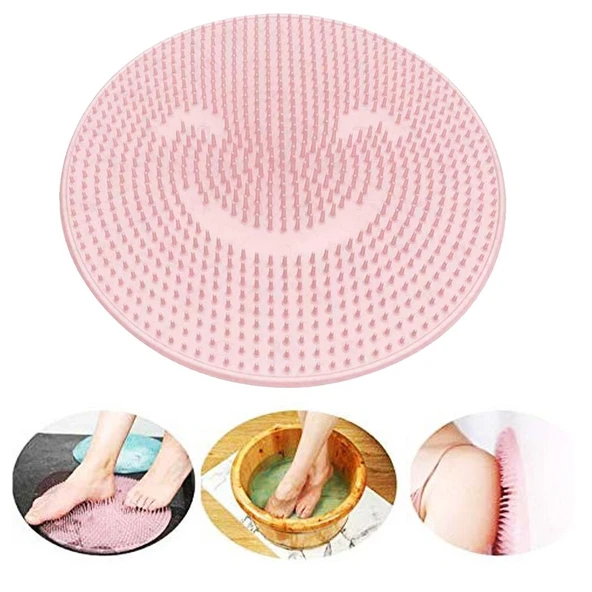 Silikon Fırçalı Banyo Masaj Matı ve Ayaklar için Topuk Masaj Paspası - 4