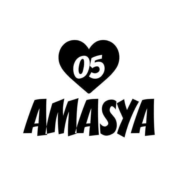 Kalpli 05 Amasya Araba Sticker 17x17 Cm Siyah ürün görseli