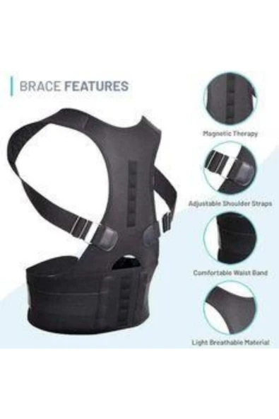 Ayarlanabilir Medikal Kamburluk Önleyici Kifoz Skolyoz Korsesi Unisex Dik Duruş Omuz Sırt Korsesi - 3