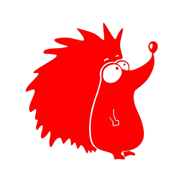 Kirpi Araba Sticker 17x17 Cm Kırmızı ürün görseli