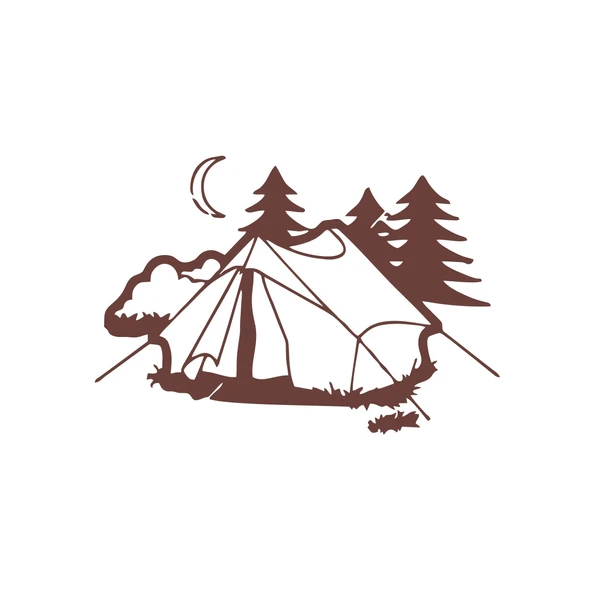 Kamp Araba Stickeri 17x17 Cm Kahverengi ürün görseli