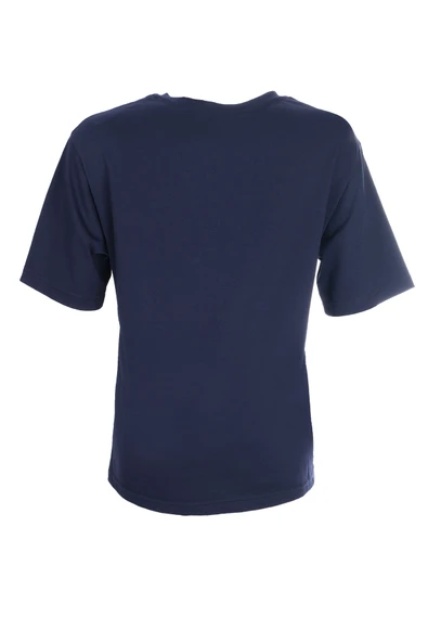 On Oversize Nakışlı Kısa Kol Kadın Bluz - Minimalist Tarz - 10