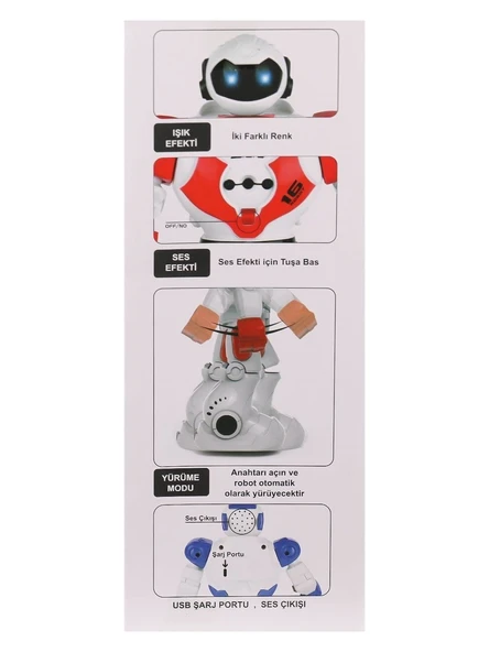 GGE-606-29 Kumandalı Işıklı Dansçı İnteraktif Robot Vardem Oyuncak - 5