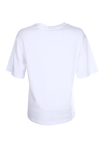 On Oversize Nakışlı Kısa Kol Kadın Bluz - Minimalist Tarz - 19