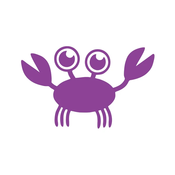 Sevimli Yengeç Araba Sticker 17x17 Cm Mor ürün görseli