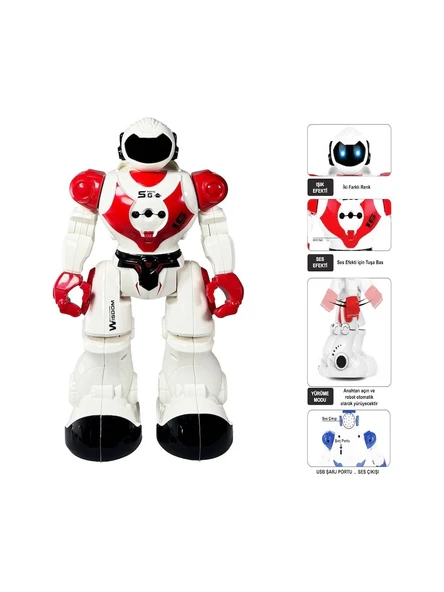 GGE-606-29 Kumandalı Işıklı Dansçı İnteraktif Robot Vardem Oyuncak - 4