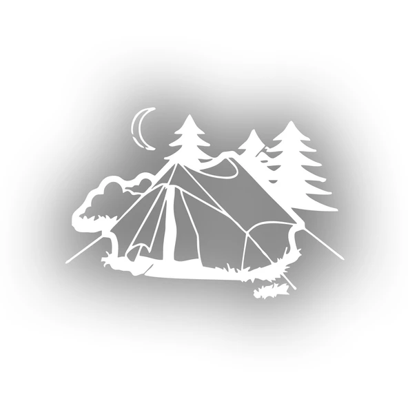 Kamp Araba Stickeri 17x17 Cm Beyaz ürün görseli