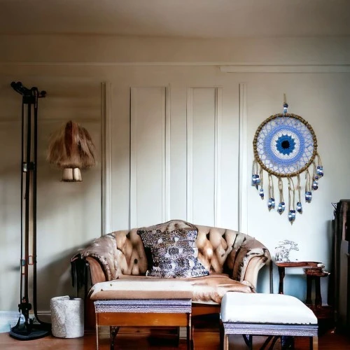 Örgülü Duvar Süsü Buz Mavisi Örgü Duvar Süsü - Resim 3