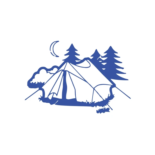 Kamp Araba Stickeri 17x17 Cm Mavi ürün görseli