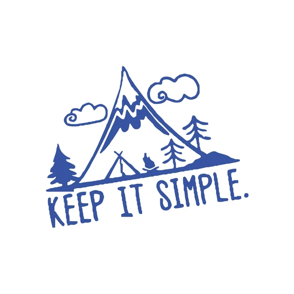 Keep It Simple Kamp Araba Stickeri 17x17 Cm Mavi ürün görseli