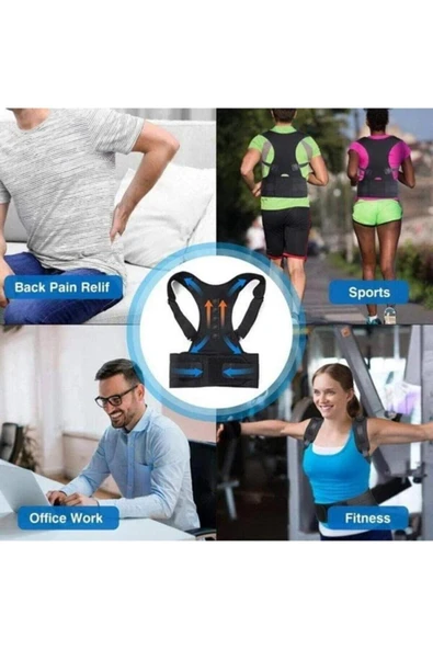 Ayarlanabilir Medikal Kamburluk Önleyici Kifoz Skolyoz Korsesi Unisex Dik Duruş Omuz Sırt Korsesi - 4