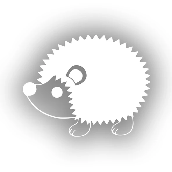 Sevimli Kirpi Araba Sticker 17x17 Cm Beyaz ürün görseli