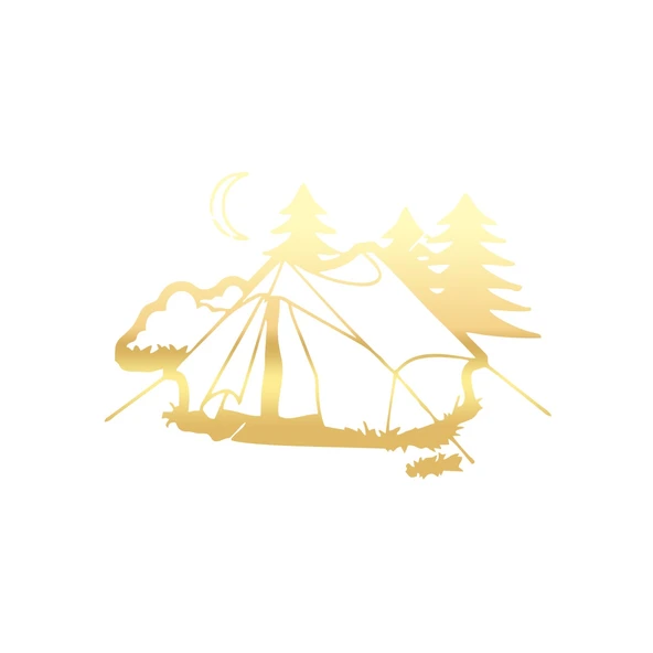 Kamp Araba Stickeri 17x17 Cm Gold ürün görseli