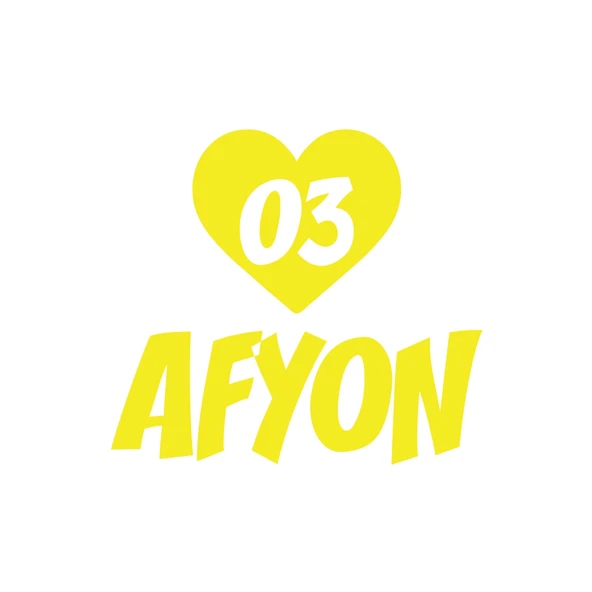 Kalpli 03 Afyon Araba Sticker 17x17 Cm Sarı ürün görseli