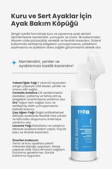 TTO-X Ayak Bakım Köpük Şampuanı - Resim 4