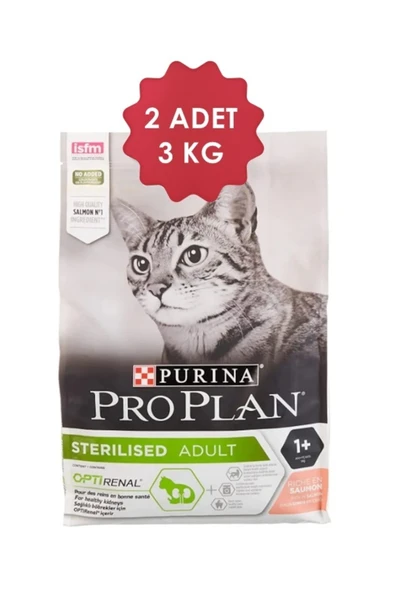 Pro Plan Somonlu Kısırlaştırılmış Kedi Maması 3 Kg X 2 Adet