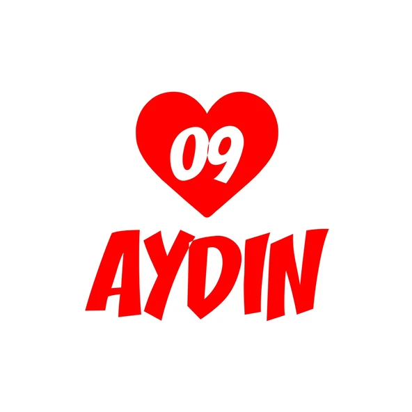 Kalpli 09 Aydın Araba Sticker 17x17 Cm Kırmızı ürün görseli