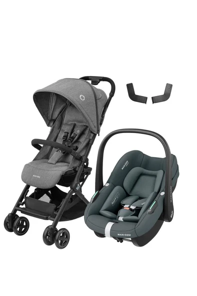 Maxi-Cosi Lara2-Pebble S Tek Elle Katlanabilen Ultra Kompakt Seyahat Sistem Bebek Arabası Grey-Graphite