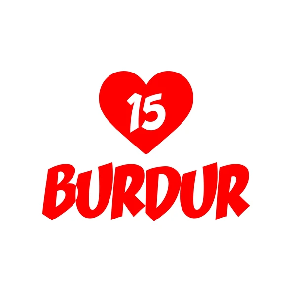 Kalpli 15 Burdur Araba Sticker 17x17 Cm Kırmızı ürün görseli