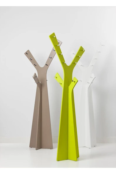 PASAWOODS Triest Forte | Ağaç Tasarımlı Lake Boyalı Elbise Askılığı | Kolay Kurulumlu Portmanto Askı Standı - 2