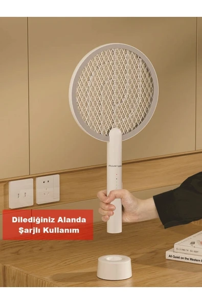 MTS520001 USB Şarjlı Uv Işıklı Elektrikli Sivrisinek Öldürücü Raket Sinek Öldürücü Sineksavar - 2