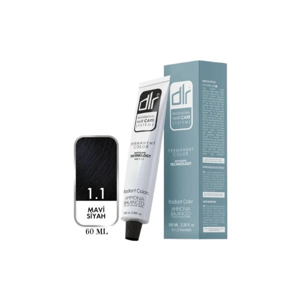 1.1 Mavi Siyahl Saç Boyası 60 ml