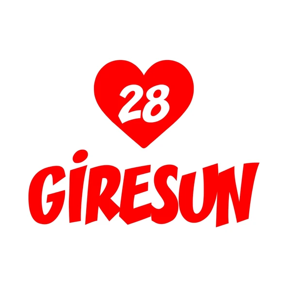 Kalpli 28 Giresun Araba Sticker 17x17 Cm Kırmızı ürün görseli
