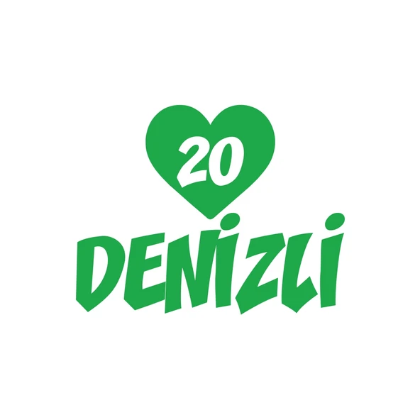 Kalpli 20 Denizli Araba Sticker 17x17 Cm Yeşil