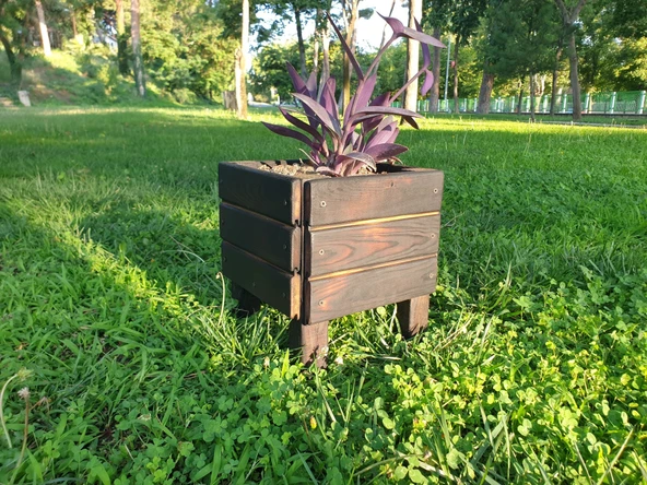 Wood&Pot Dış Mekan Küçük Boy Saksı - 28x28x30