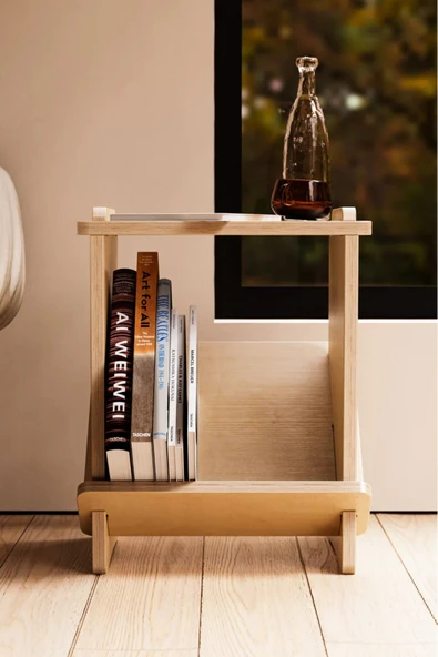 PASAWOODS Tungo Ahşap Kitaplık & Komodin | Minimalist Tasarım, Kolay Kurulum, Modern Raf Ünitesi