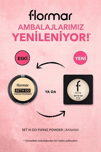 SABİTLEYİCİ MAT KOMPAKT PUDRA (SOĞUK ALT TON) - SET'N GO FİXİNG POWDER - 001 BANANA - 8682536053631 - 2