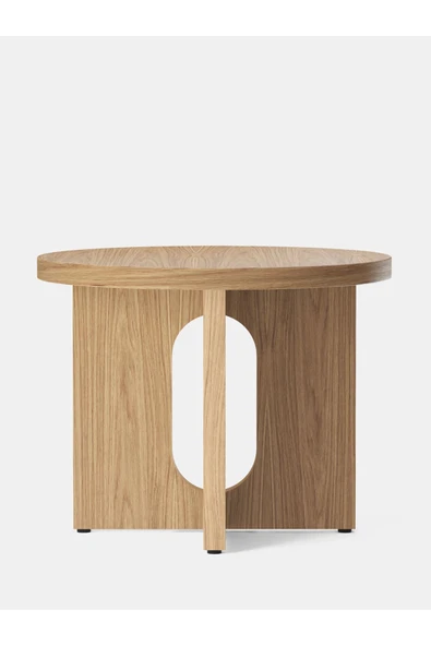 Ultima | Doğal Meşe Yuvarlak Yan Sehpa | Ø50 Cm | Modern Ahşap Orta Sehpa - Kolay Kurulum