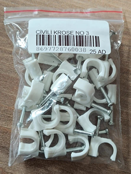 3 NO BETON ÇİVİLİ KROŞE 25Lİ PAKET - 1