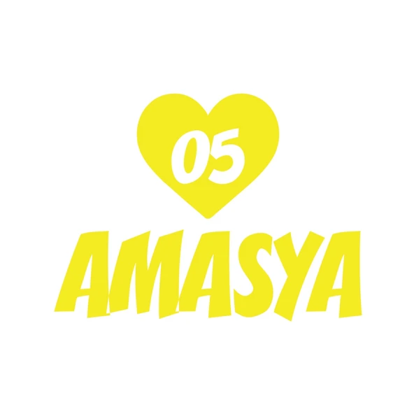 Kalpli 05 Amasya Araba Sticker 17x17 Cm Sarı