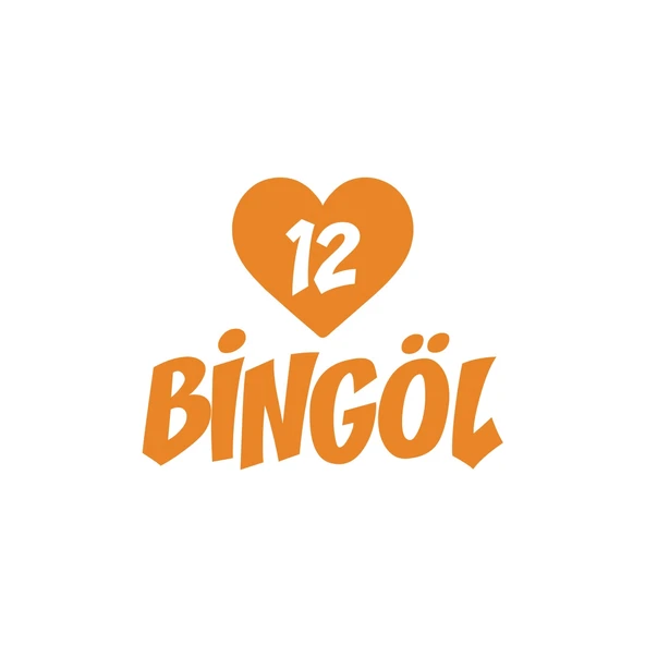 Kalpli 12 Bingöl Araba Sticker 17x17 Cm Turuncu
