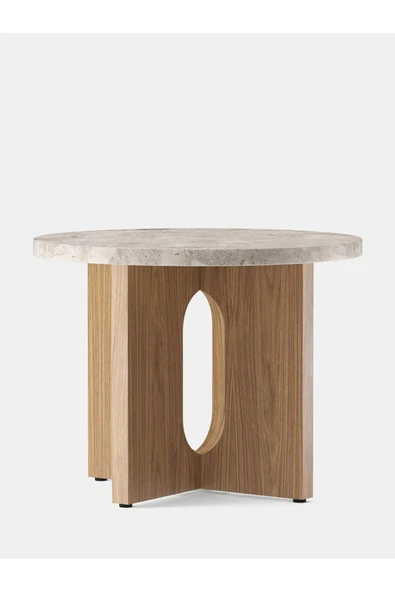 PASAWOODS Ultima | Doğal Meşe Yuvarlak Yan Sehpa | Ø50 Cm | Modern Ahşap Orta Sehpa - Kolay Kurulum