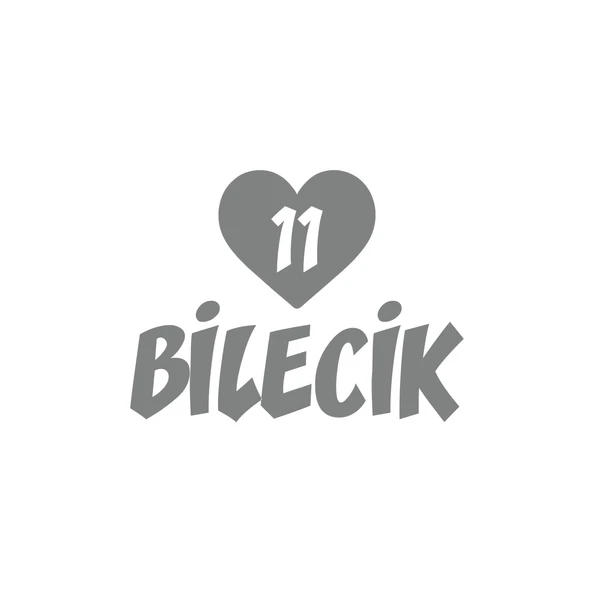 Kalpli 11 Bilecik Araba Sticker 17x17 Cm Gri