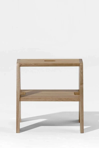 PASAWOODS Stephan  Doğal Meşe Merdiven Tabure  2 Basamaklı Çok Amaçlı Dekoratif Tabure - 4