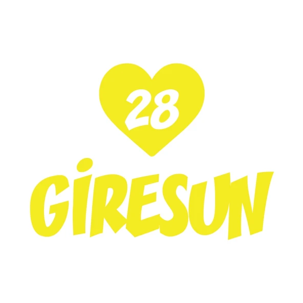 Kalpli 28 Giresun Araba Sticker 17x17 Cm Sarı ürün görseli