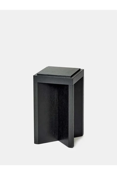 PASAWOODS Metto | Premium Ahşap Siyah Modern Yan Sehpa | Minimalist Kare Tasarım - 4