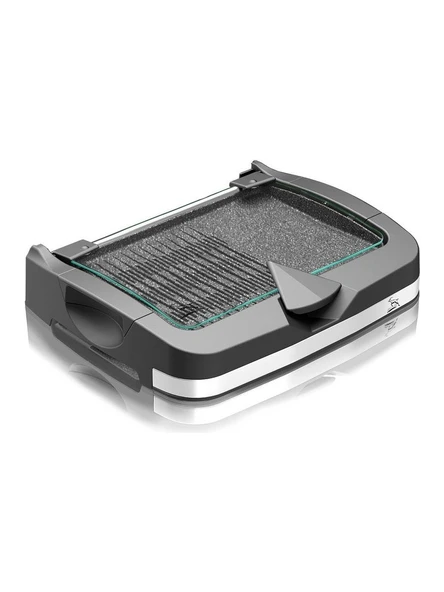Gazzella BRB 3000 Barbecue 2400 W Granit Cam Kapaklı Izgara