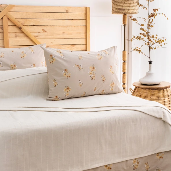 Schafer Home Hera Çift Kişilik Pike Takımı 4 Parça-Ekru - 3