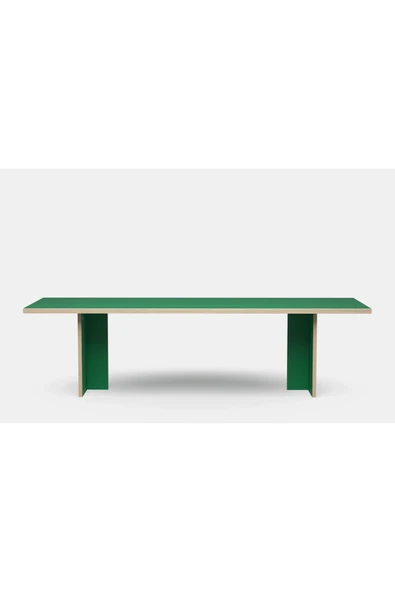 PASAWOODS Bruli | Modern Yeşil Dikdörtgen Masa | 280x100 Cm | Toplantı / Çalışma / Yemek Masası - 2