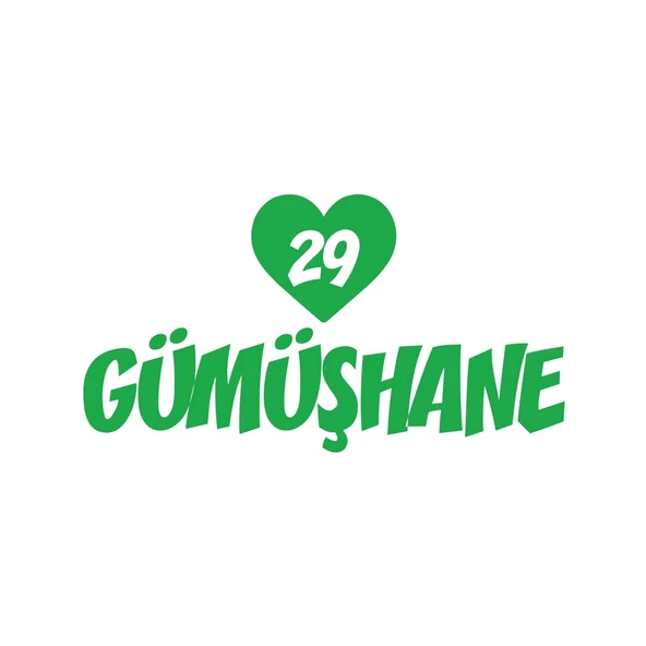 Kalpli 29 Gümüşhane Araba Sticker 17x17 Cm Yeşil ürün görseli