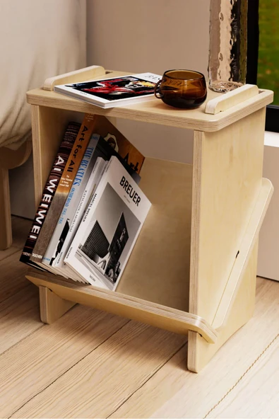 PASAWOODS Tungo Ahşap Kitaplık & Komodin | Minimalist Tasarım, Kolay Kurulum, Modern Raf Ünitesi - 2